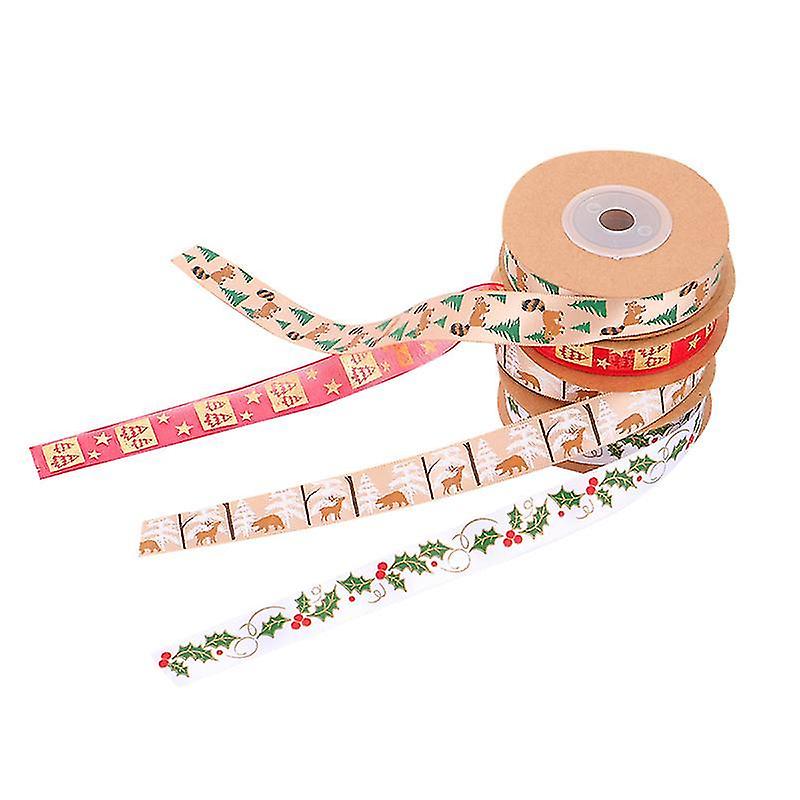7X7x2cm Assorted Color Ribbons & Trim 4pcs Gilding Flower Packing Ribbon Gift Wrapping Ribbon Decor