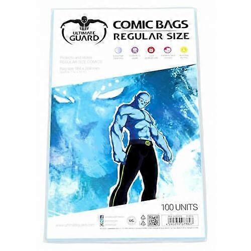 NORMAL STORLEK Ultimate Guard Comic Clear Polypropylen Väskor Säker Förvaring 100-pack