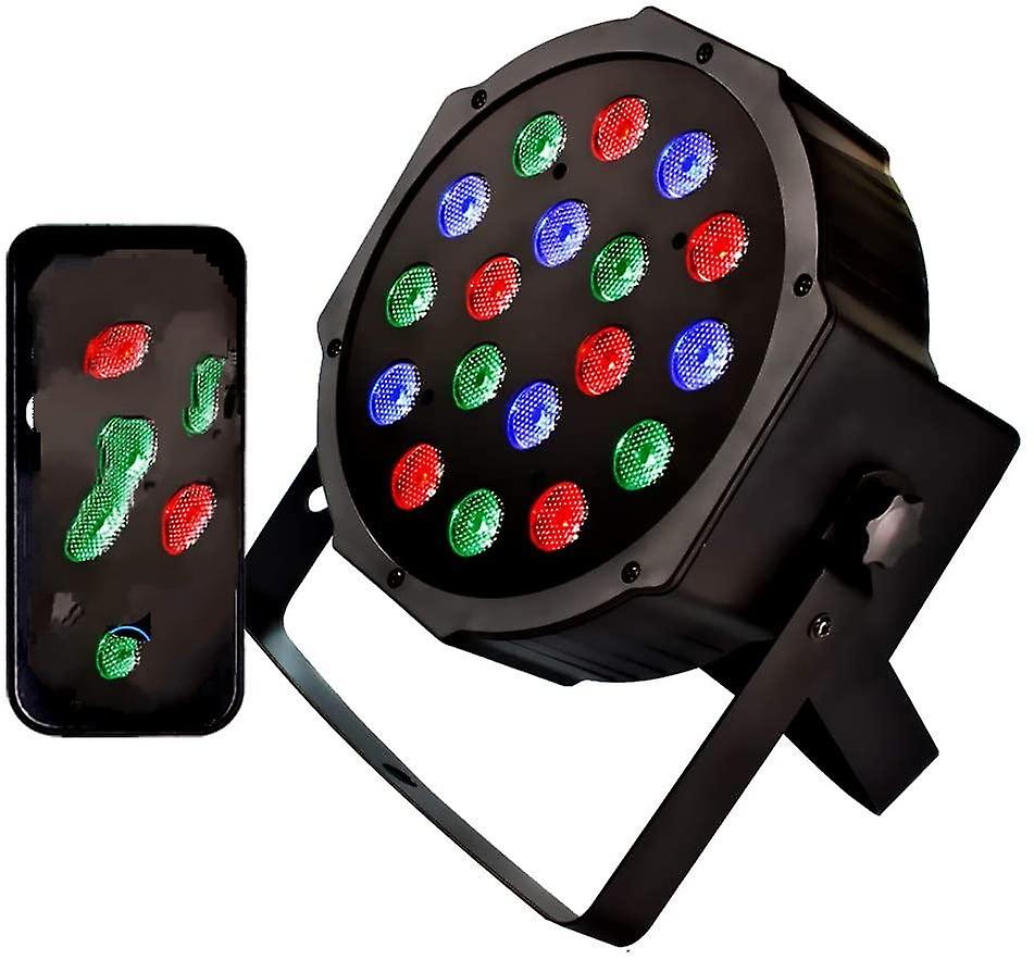 Stage Light Dj Disco Light 18w Leds Rgb 9 Modes Par Up Lighting Can Party Light Club Lights Controlled By Remote And Dmx Control For Dj Club Bar Weddi