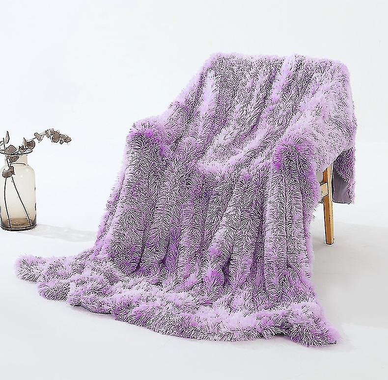 Plush Double-layer Blanket Nordic Style Sofa Tie-dye Blanket