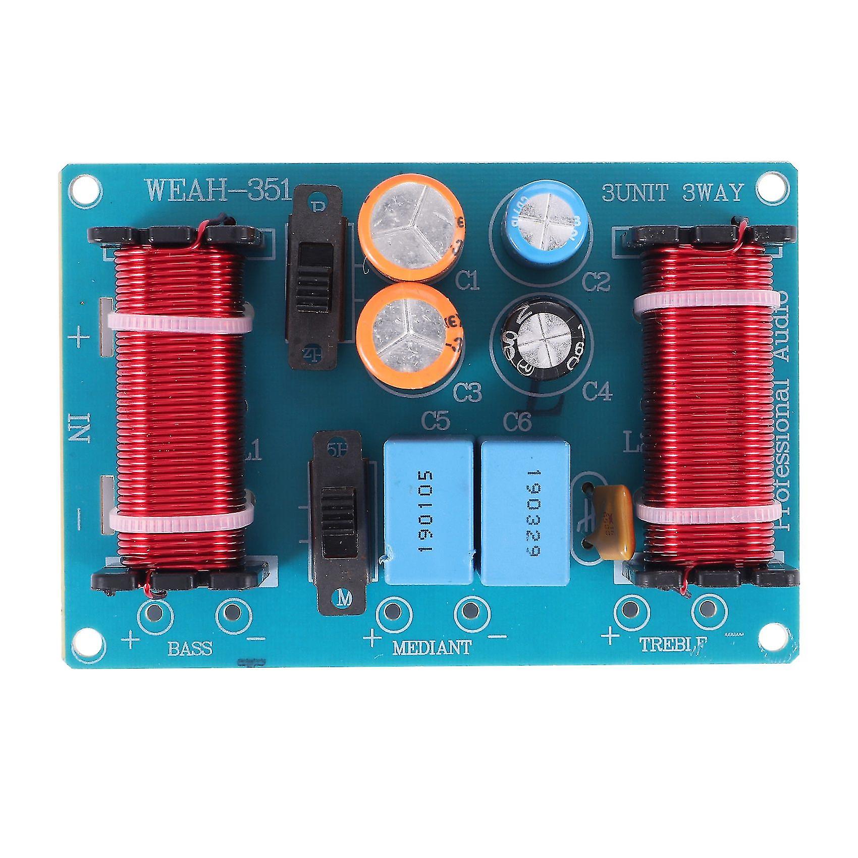 150w Speaker Treble Audio Frequency Divider 3 Way Crossover Filter For 4-11 Inch Bookshelf Speakers