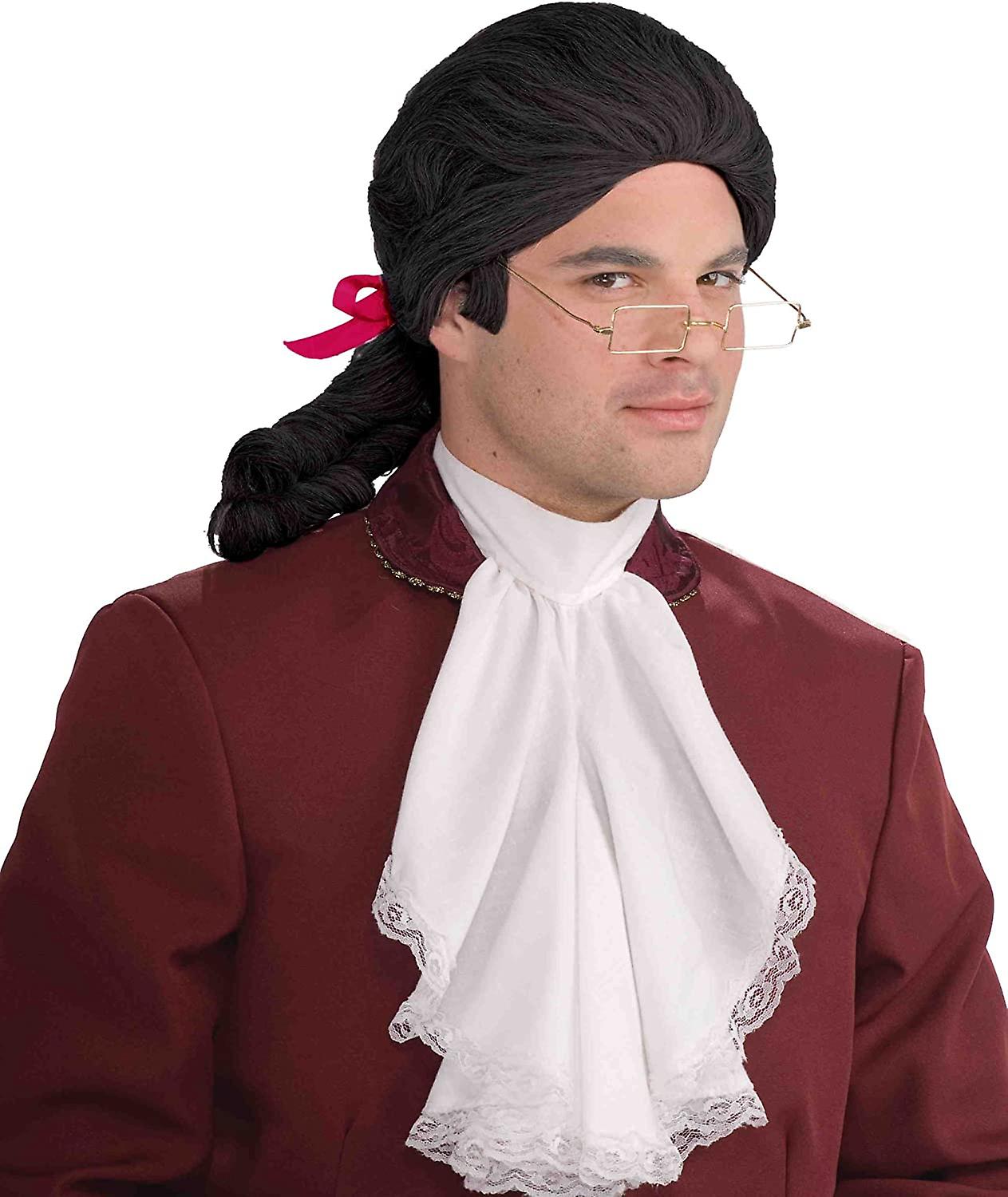 Mäns historiska koloniala kostym peruk