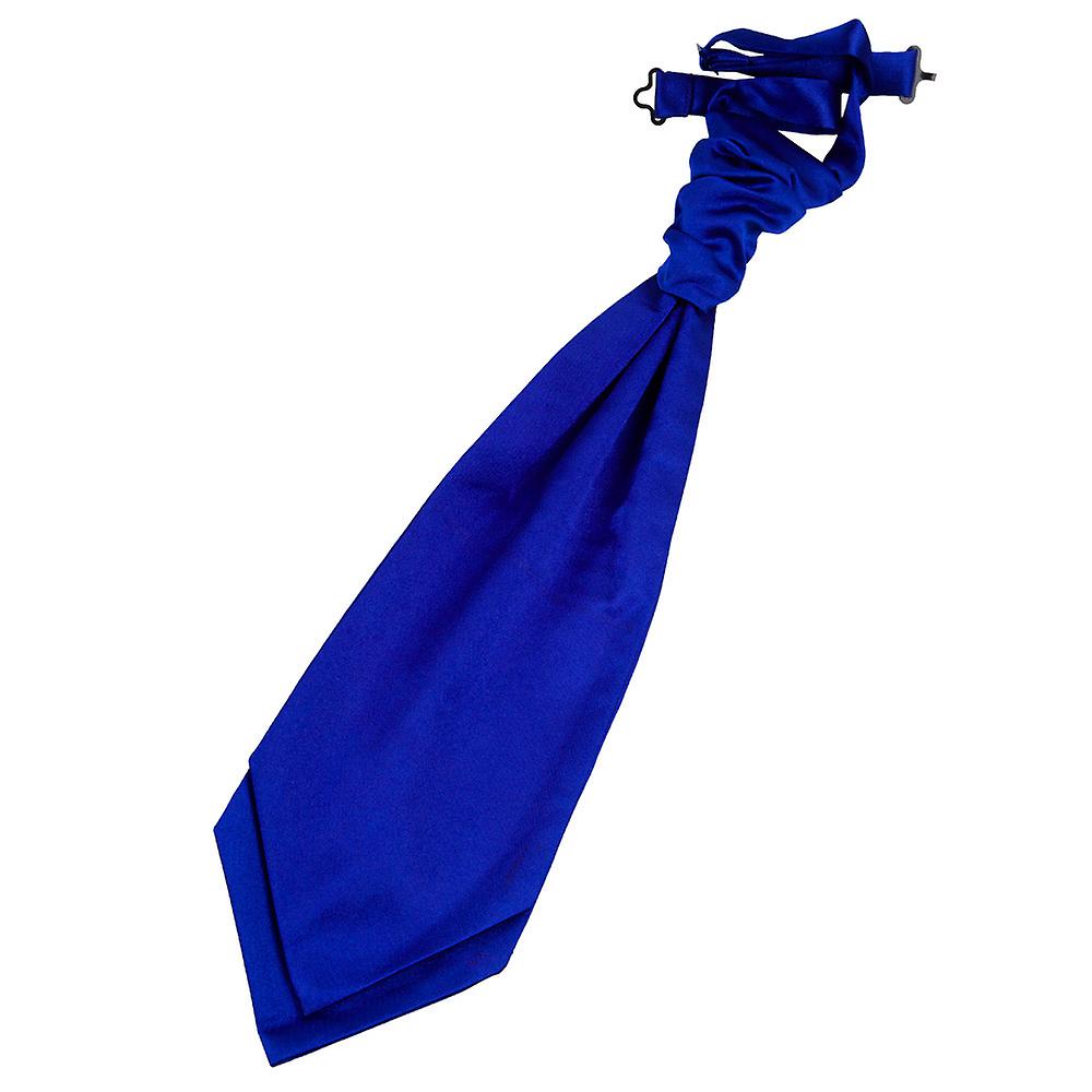 Royal Blue Plain Satin Pre-Tied Wedding Cravat