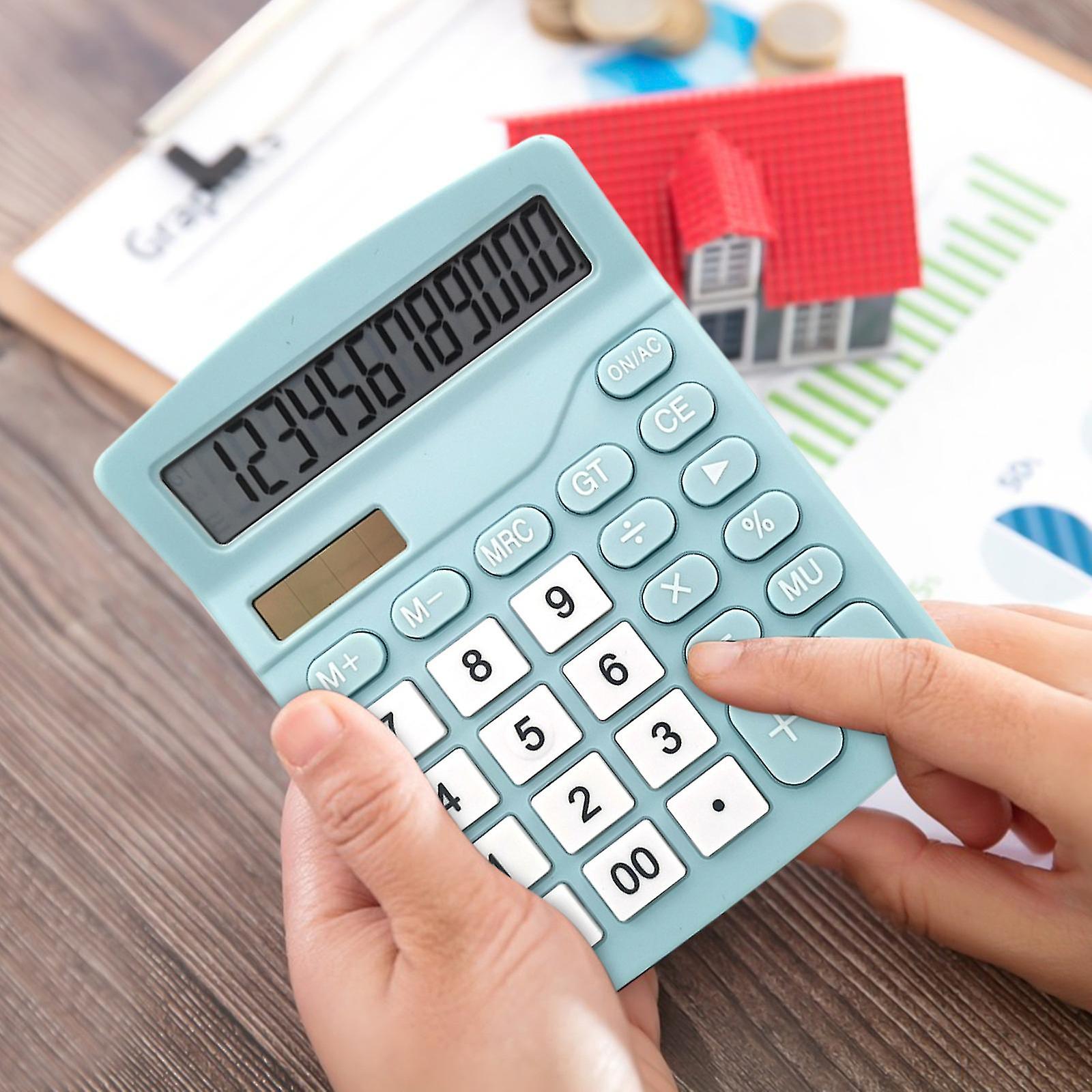 Calculator Dual-power Handheld Desk Calculator With 12 Digit Large Lcd Display For Students Kids