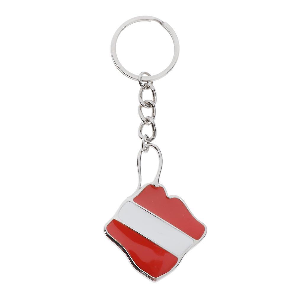 Zinc Alloy Diving Flag Key Chain Holder Keyring Keychain Charm Dive Flag