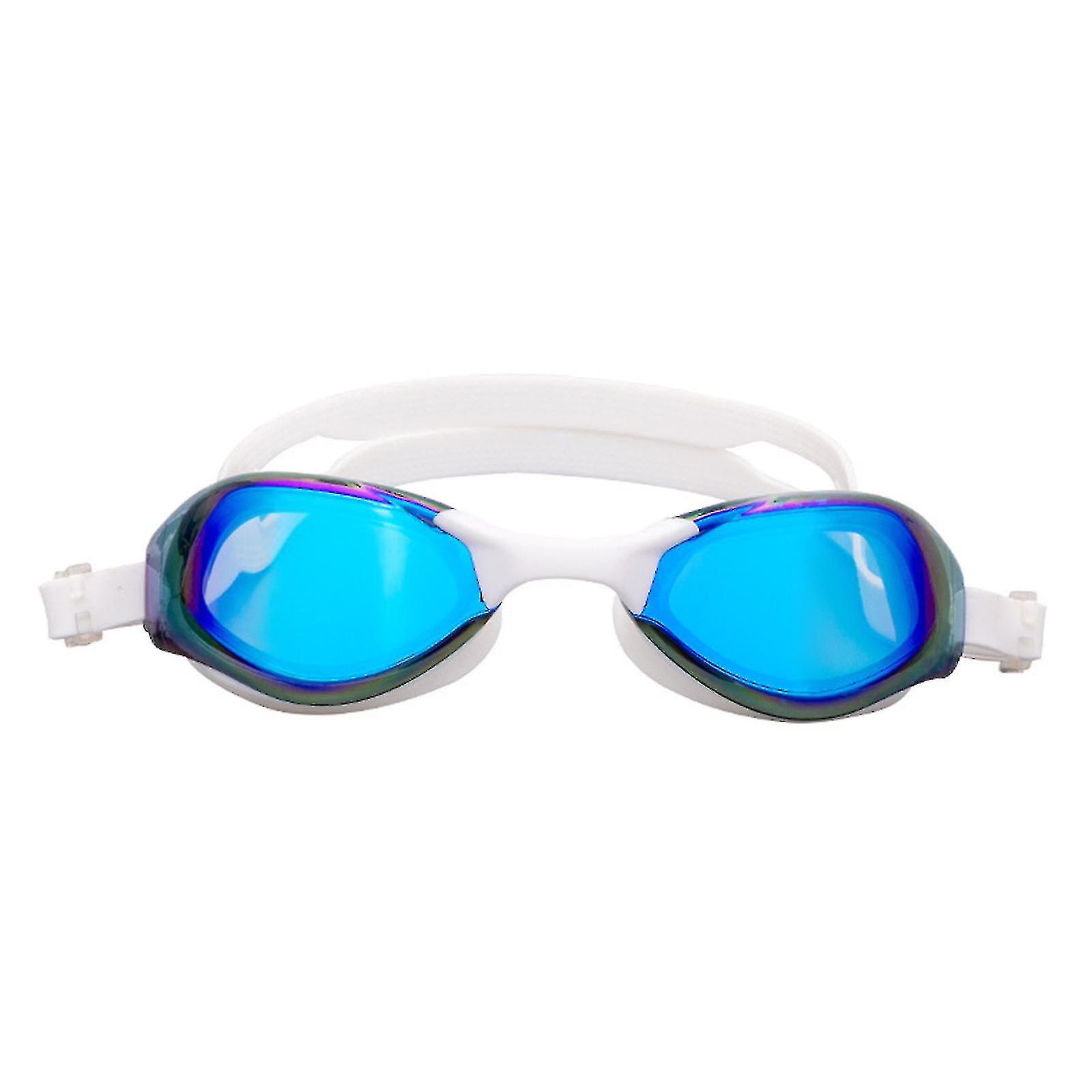 Professional Adult Swimming Goggles Plating Anti-fog Waterproof Silicone Goggles