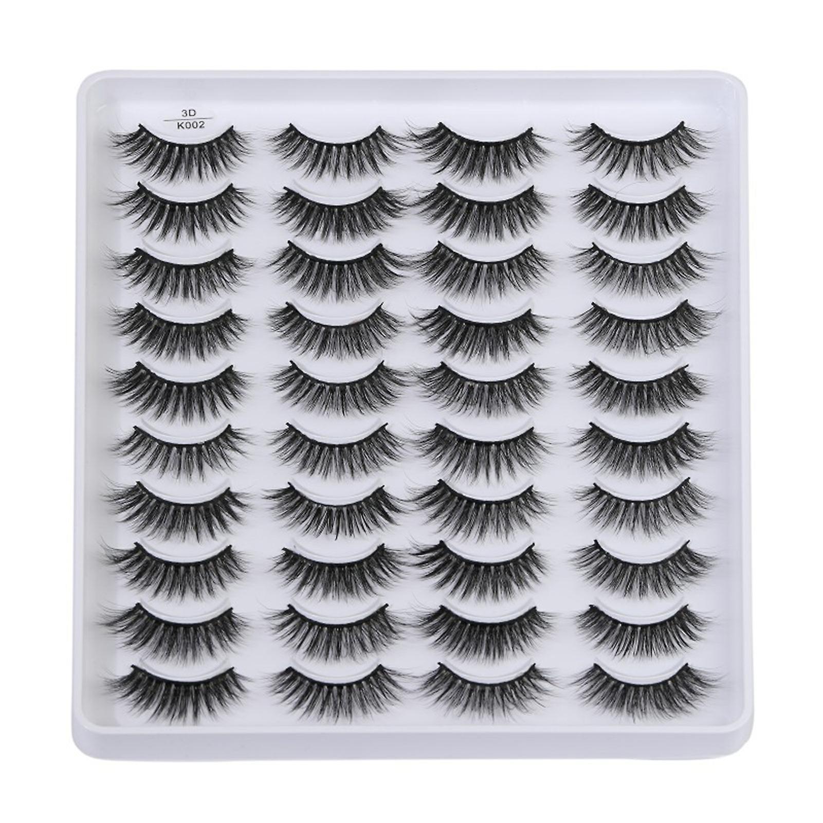 20 Pairs Curl Multi-layers Eyelashes Well Bedded Lengthening Wisps Lashes