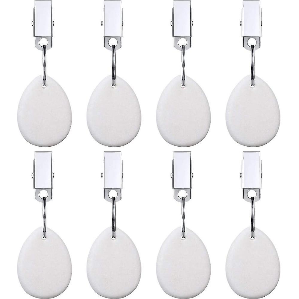 8pcs Tablecloth Weights Teardrop Table Cover Weights Metal Clip Tablecloth Pendant Stone Table Weig