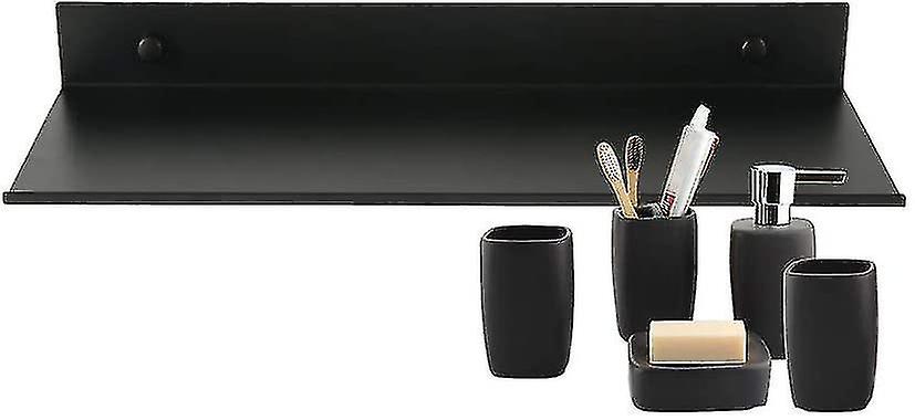 Floating Wall Shelf Bathroom Rectangular Matte Aluminum Shelf Ultra-thin Heavy Duty Wall Shelf Styli