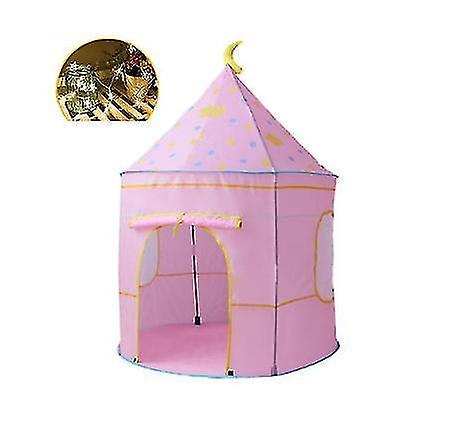 Pink Foldable Princess Castle Teepee Tent Kids