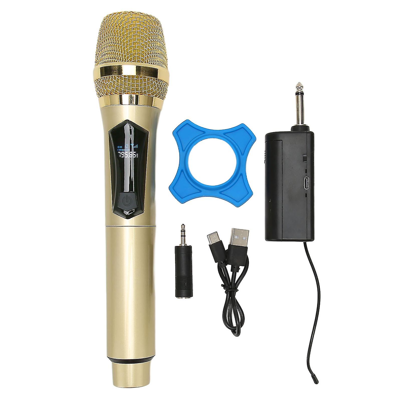 Wireless Microphone System with 50m Range, Rechargeable, Clear Sound, Universal Compatibility