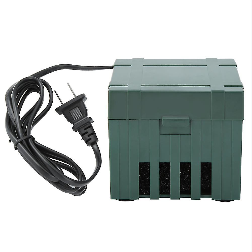 Square Adjustable Aquarium Filter with Mini Pump for Turtle Tanks, CN Plug 250V