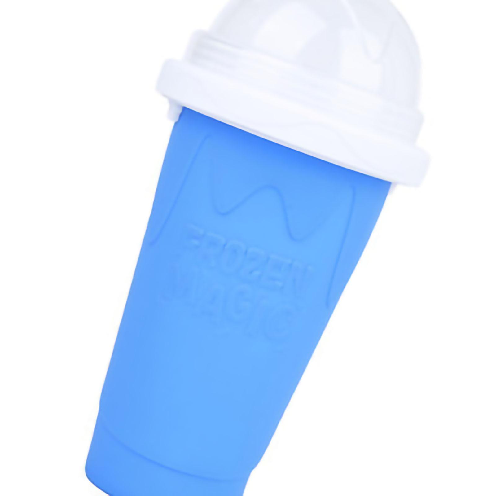 Quick Frozen Silica Gel Ice Slushy Maker Cup 400ml Blue