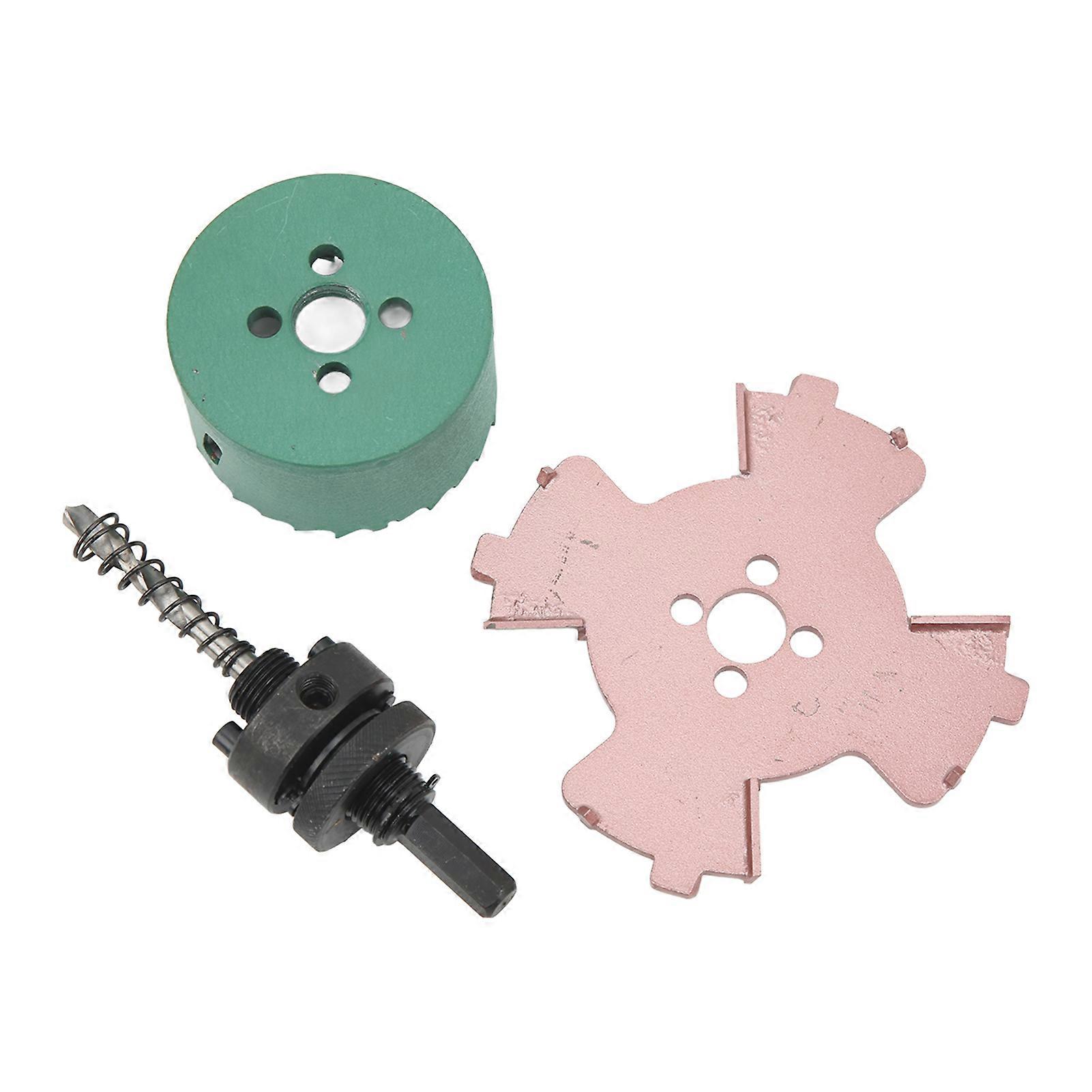 Borderless Spotlight Hole Opener Hex Shank Center Positioning Drill Counterslot Hole Tool Set 65mm / 2.6in