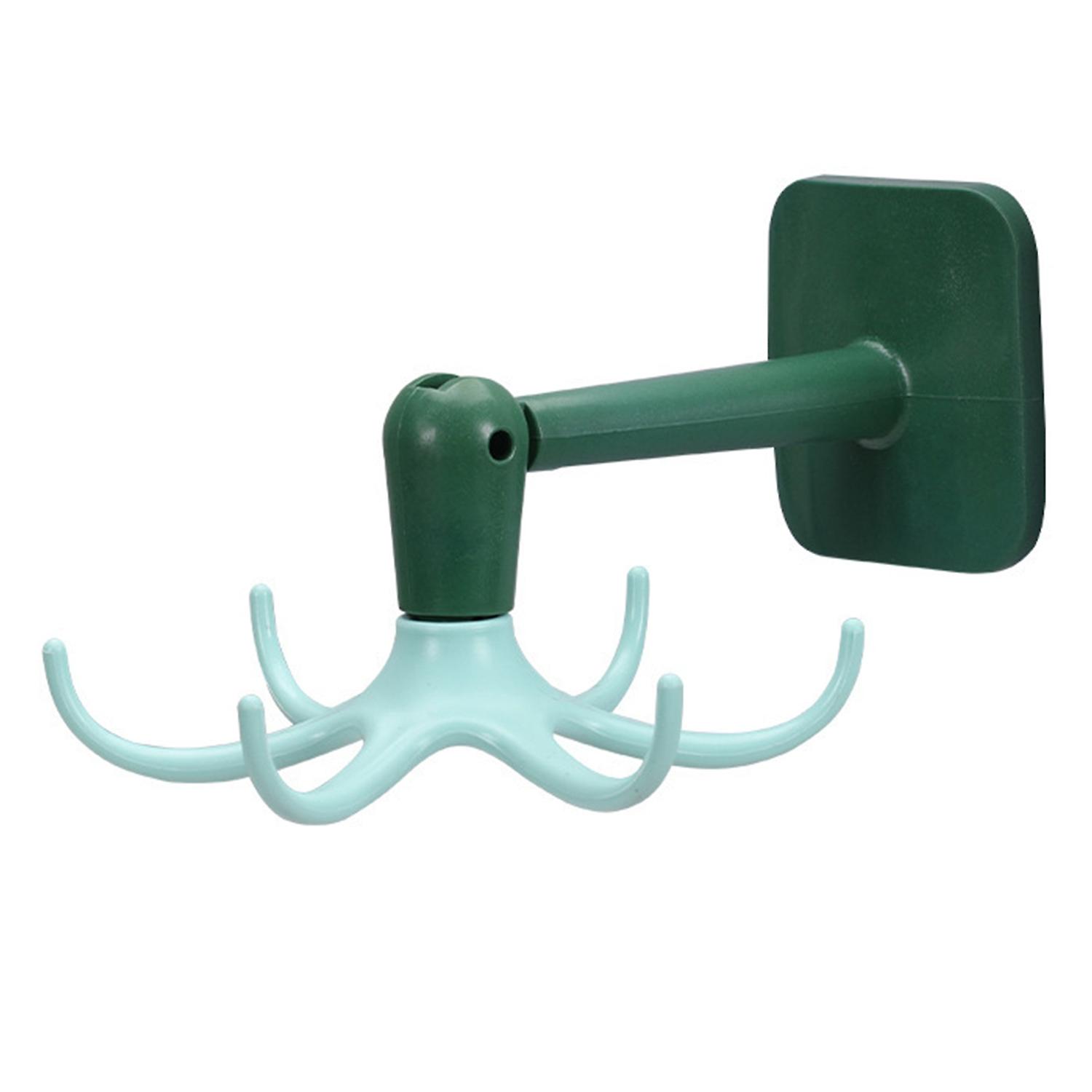 Kitchen Hook Space-saving Wall-Mounted Storage Hook 360-degree Rotation Six-claw Self-Adhesive Hange