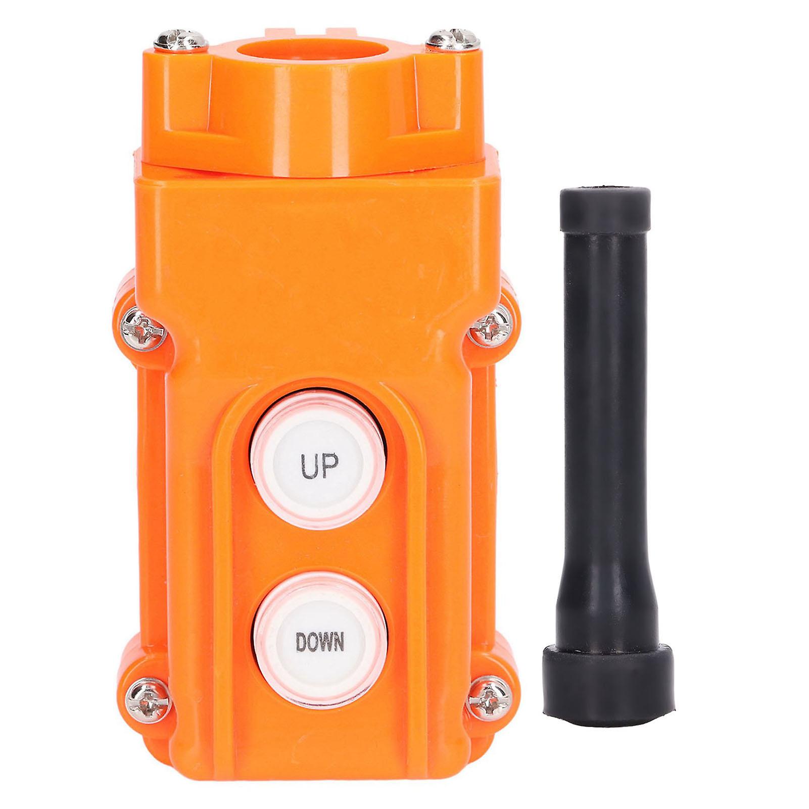 Risegun Crane Push Button Switch Plastic Pendant Control Station Up Down Hoist Switches with Joining Sleeve 220V 500V