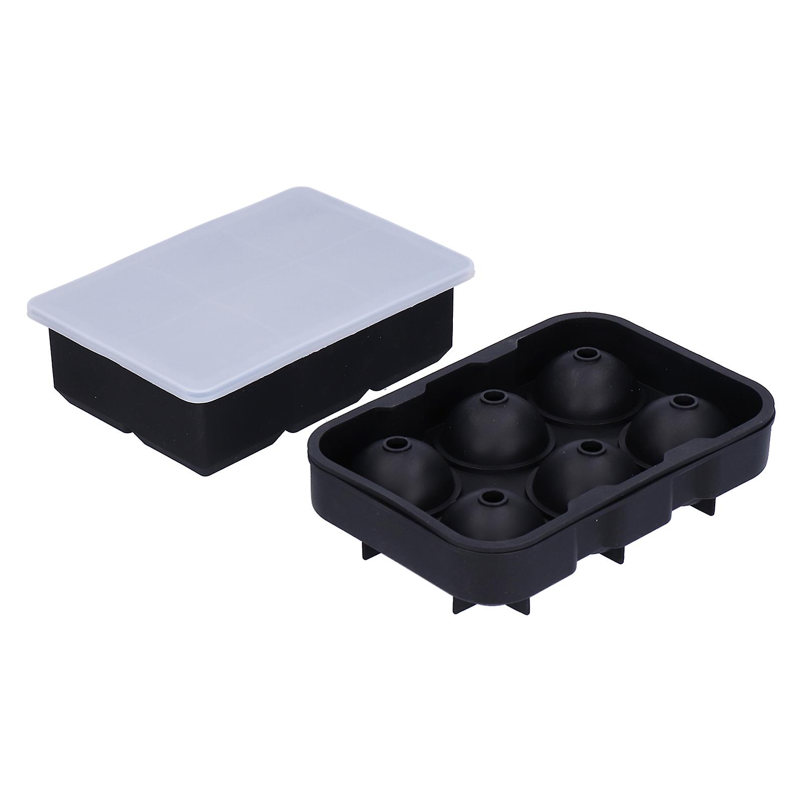 2PCS 6 Grid Ice Cubes Tray Silicone NonStick Ice Cubes Maker DIY Kitchen Accessories