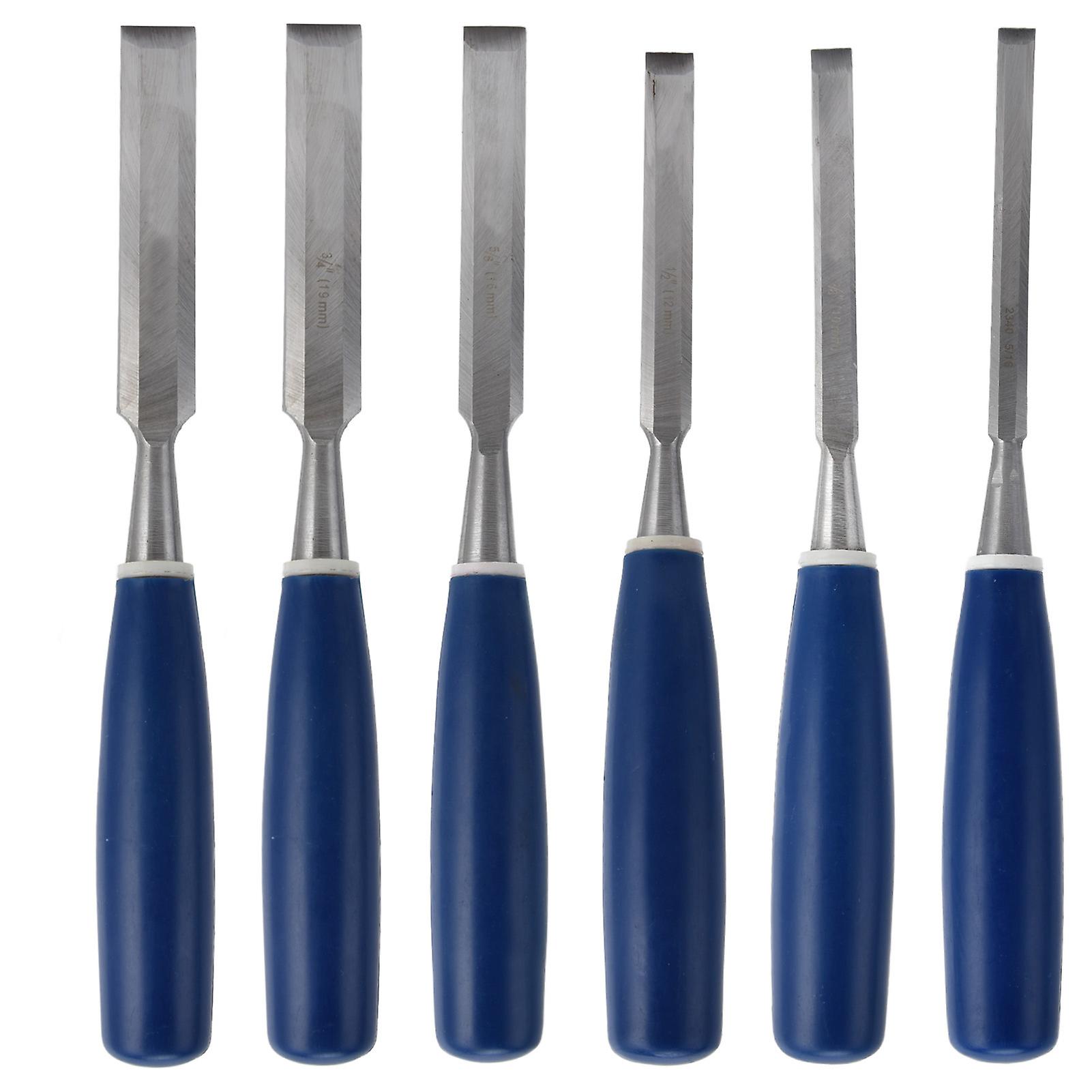 Woodworking Chisel Set Made of Sturdy Steel, with Beech Wood Handles