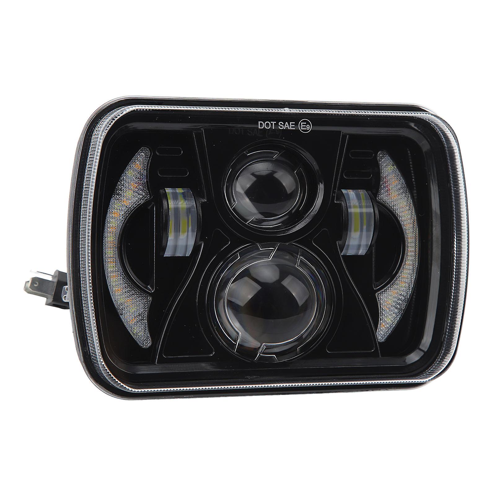 Car Square Headlight LED DRL Headlamp Turn Signal Water Resistant High Transmittance Light 12 to 48V 