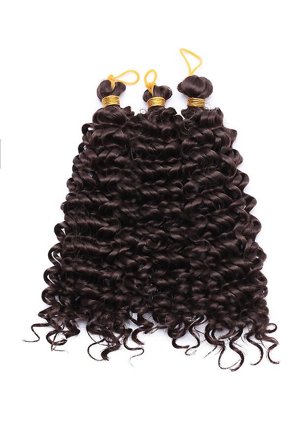 3PCS Deep Wave  Bundles Human Hair Extensions 8inch