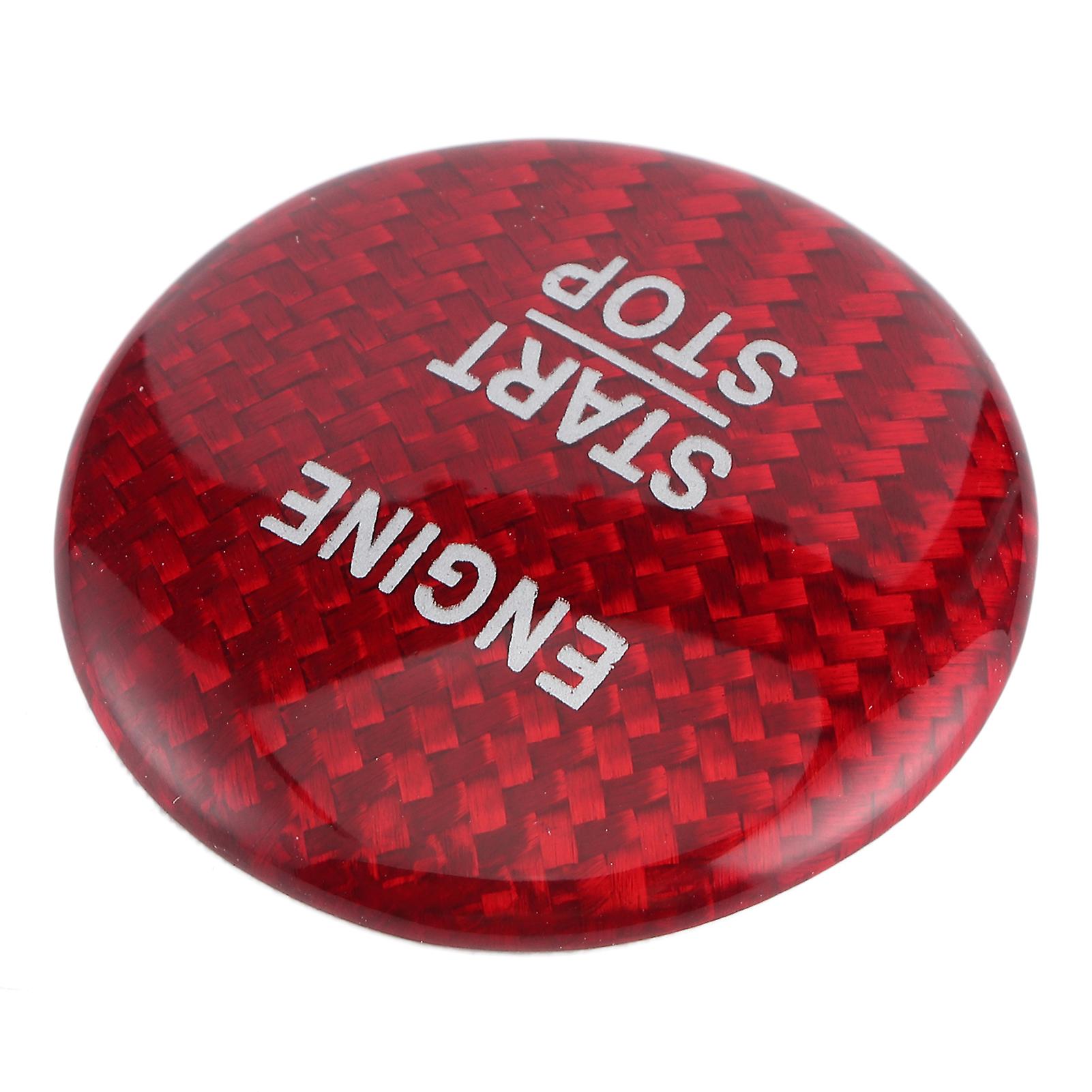 Carbon Fiber Engine Start Stop Button Cover Trim Fit for Mercedes B C E S CLA CLS ClassRed 