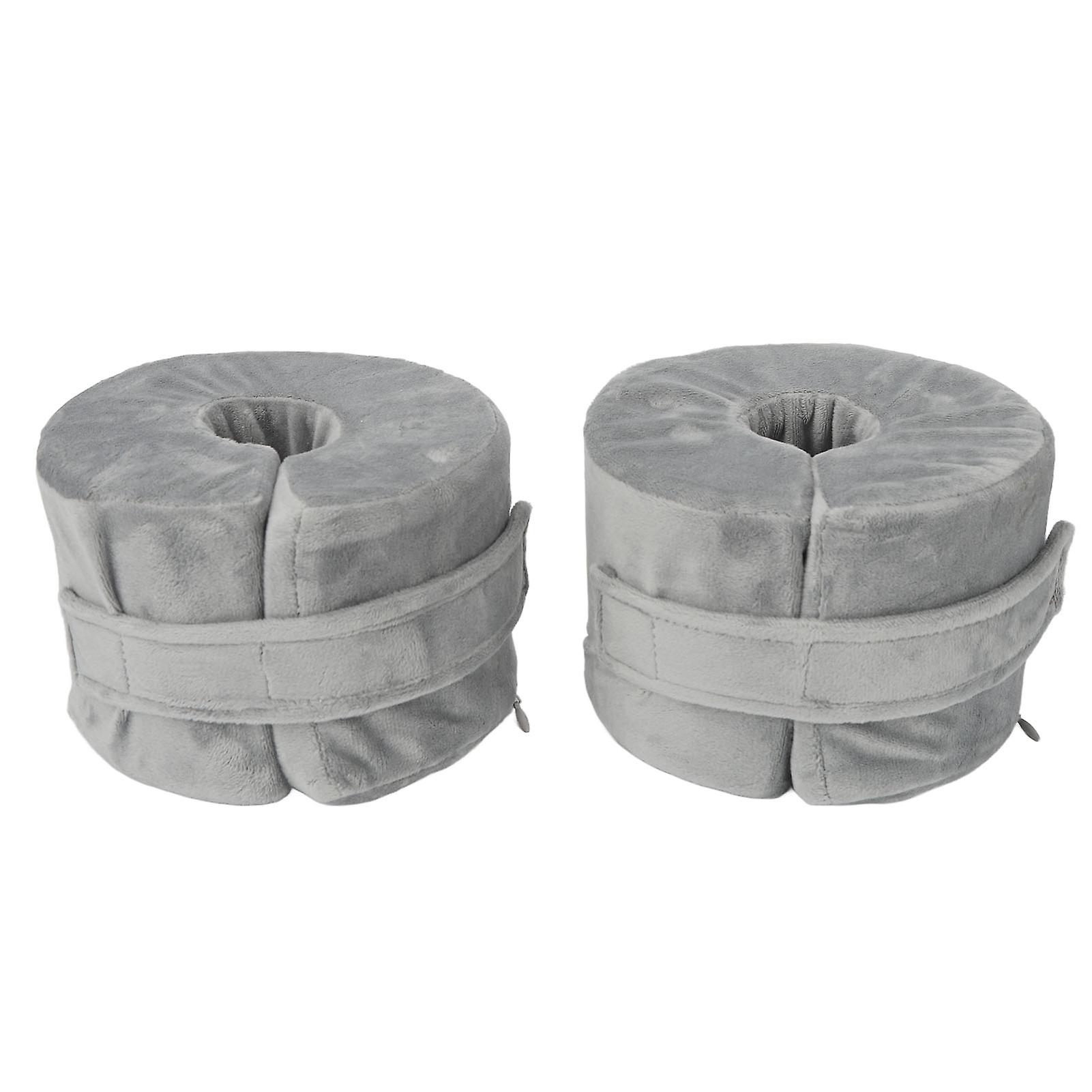 2pcs Foot Elevating Pillow Ankle Protector Foot Support Pillow Elevator Cushion Heel Pillow Grey