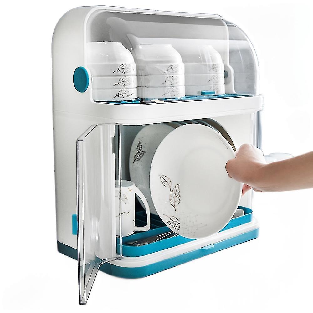 Cupboard Plastic Kitchen Drain Dish Rack With Lid Tableware Cutlery|kitchen Cabinet Storage