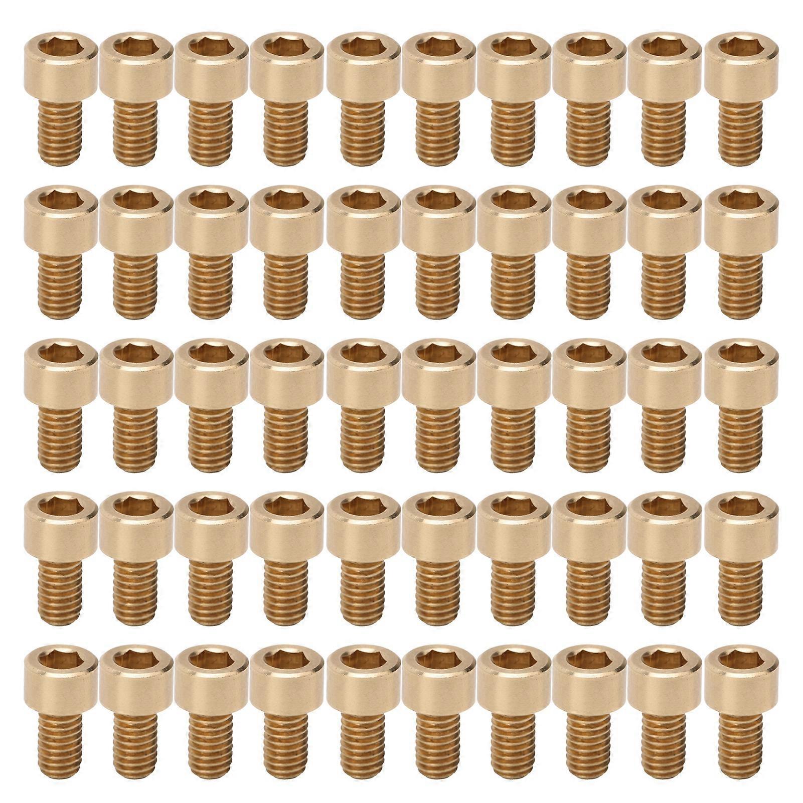 50Pcs Cap Hex Socket Screw Copper Fastener Hardware Tools Industrial Supplies M6M6x10mm