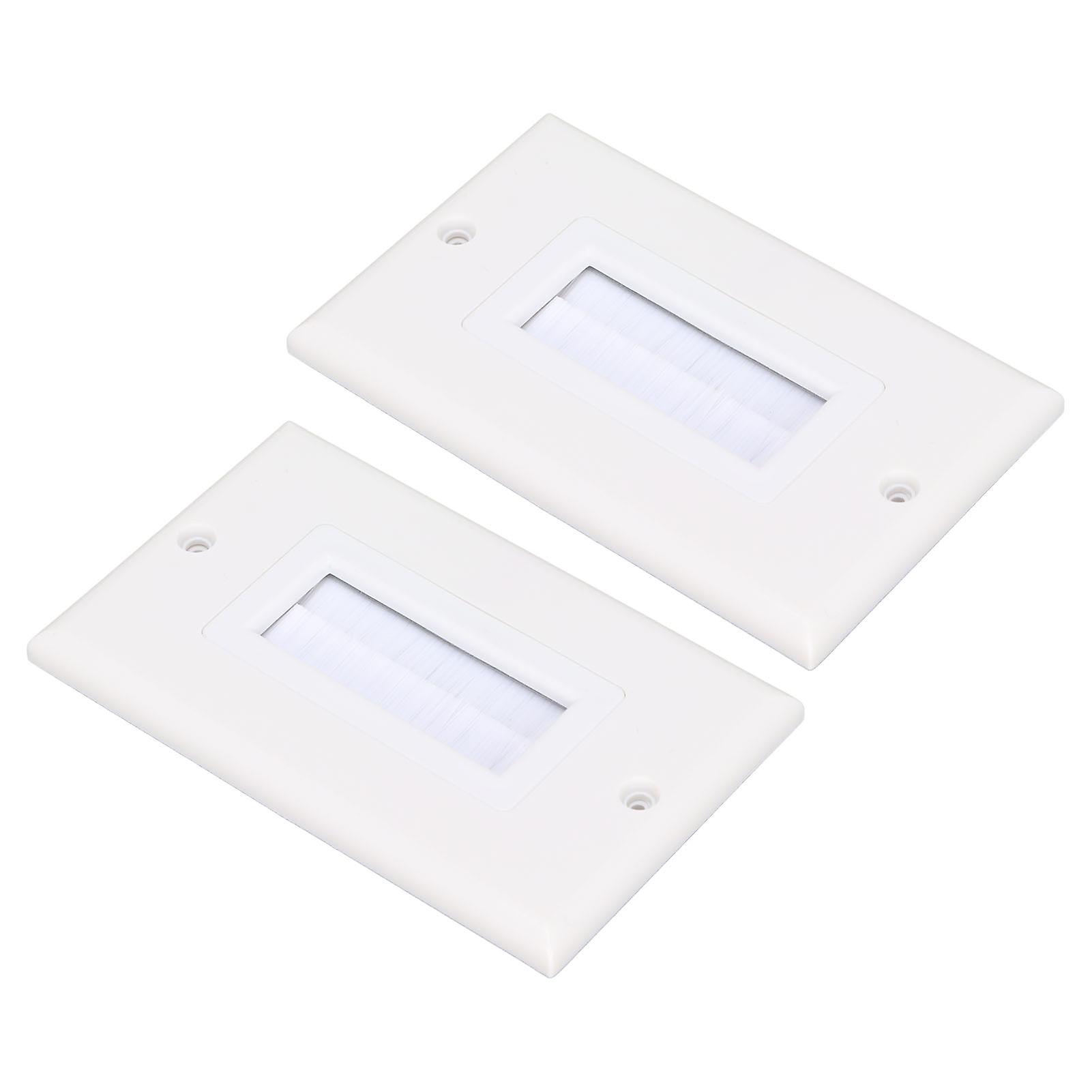 Brush Wall Plate ABS Dust Proof Cable Pass Through Insert Bristled Wall Socket for HD Multimedia Interface HDTV