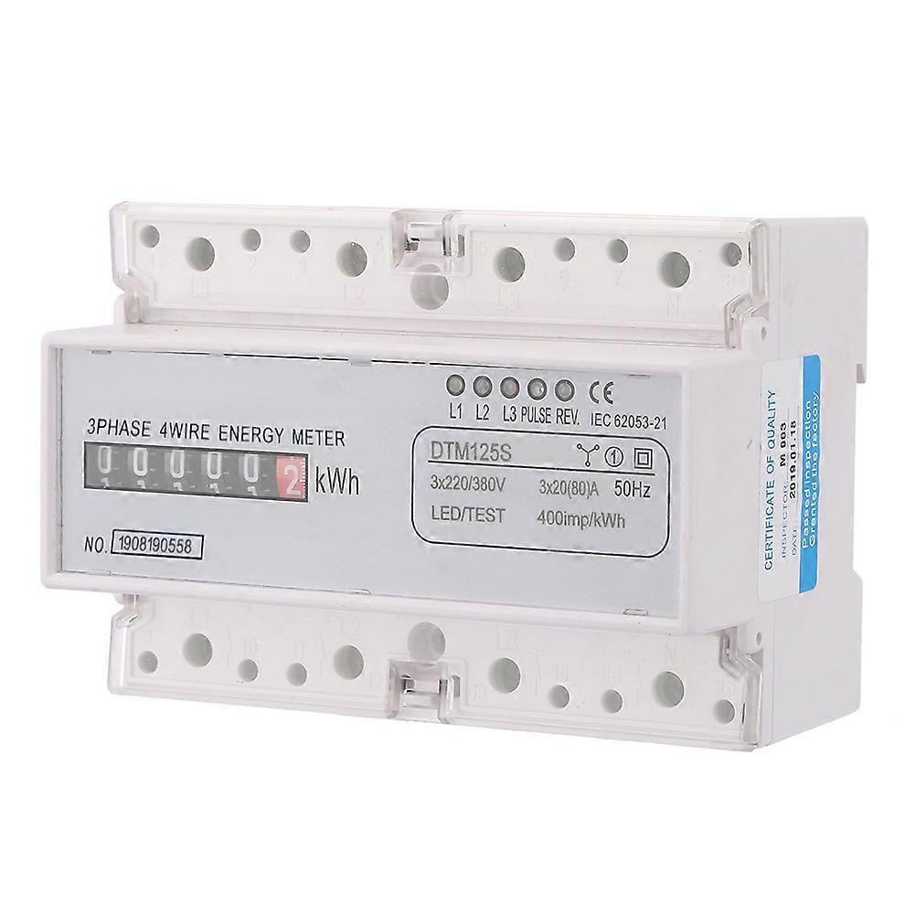 Digital 3 Phase Electric Power Meter 220/380V 20-80A Energy Consumption KWh Meter High Accuracy and Durable