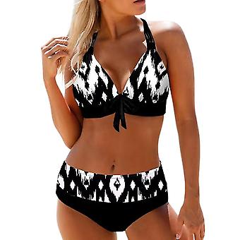 Women's Sexy Bikini Swimsuit Halterneck Padded Push Up Bra Briefs Two Piece Bathing Suit Ladies Swimwear Summer Beach Hot Chick Swimming Costume