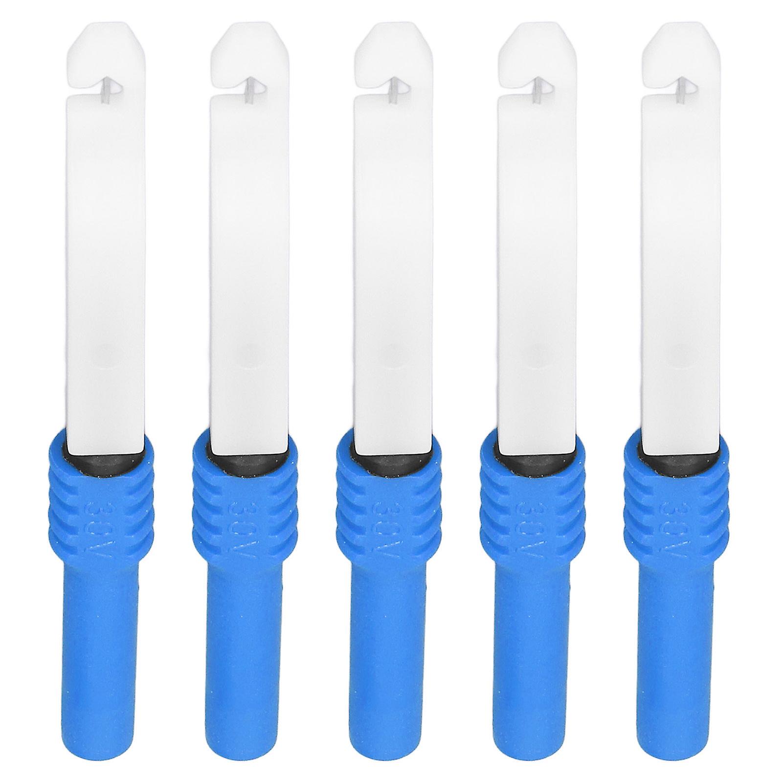 5Pcs Test Probe Piercing Needle 0.7mm with Sheath Testing Accessory Set Kit for MultimeterBlue 
