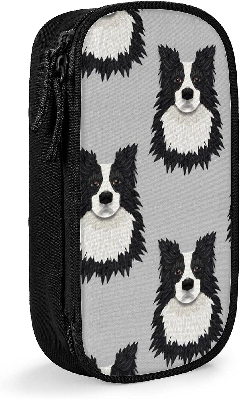 Black Border Collie Pencil Case SAOE001249