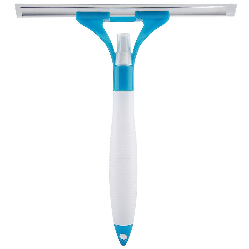 Multi-Purpose One-Piece Water Spray Glass Cleaner, Window Cleaner, Glass Scraping(Blue)