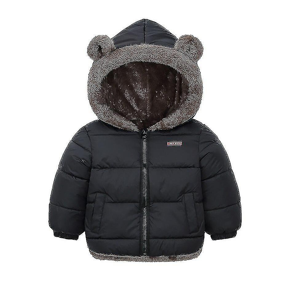 barns lammullsjacka pojkar flickor huva bomull kappa baby vinter varm kappa z