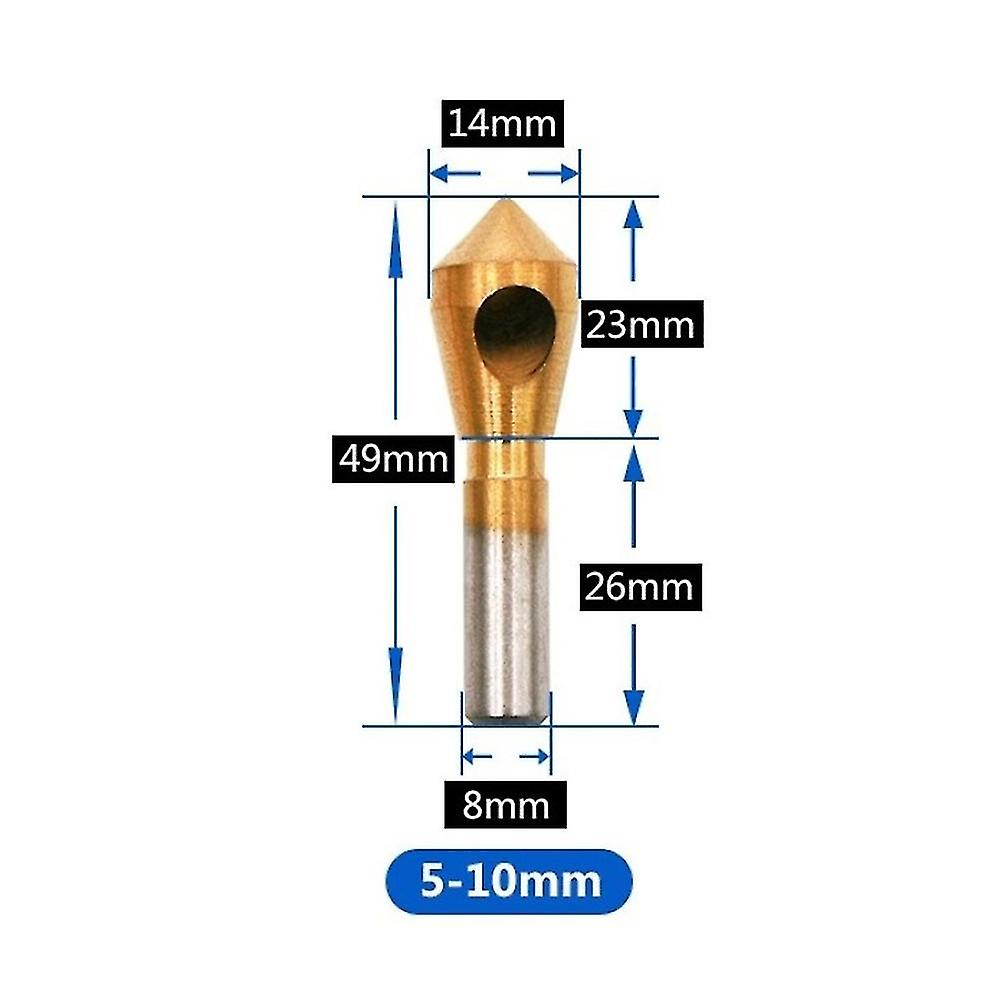 1 Pc Countersink Deburring Drill Bit Hole Cutter Titanium Metal Chamfering Tool 2-5 5-10 10-15 15-20