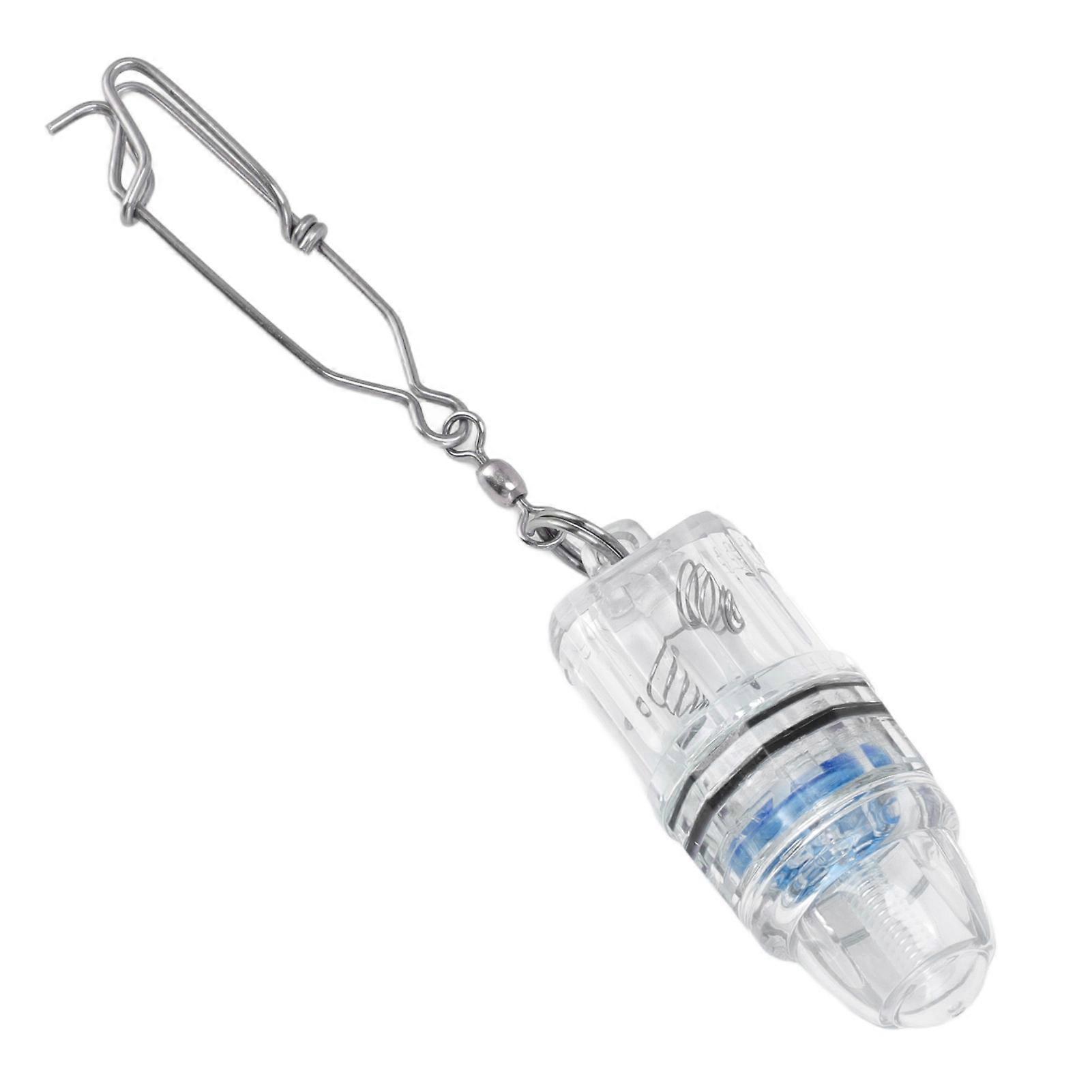 Fish Attracting Indicator Underwater Deep Drop LED Fish Lure Light with Metal Reinforced Large Pin Hook for Fishing Tool Blue