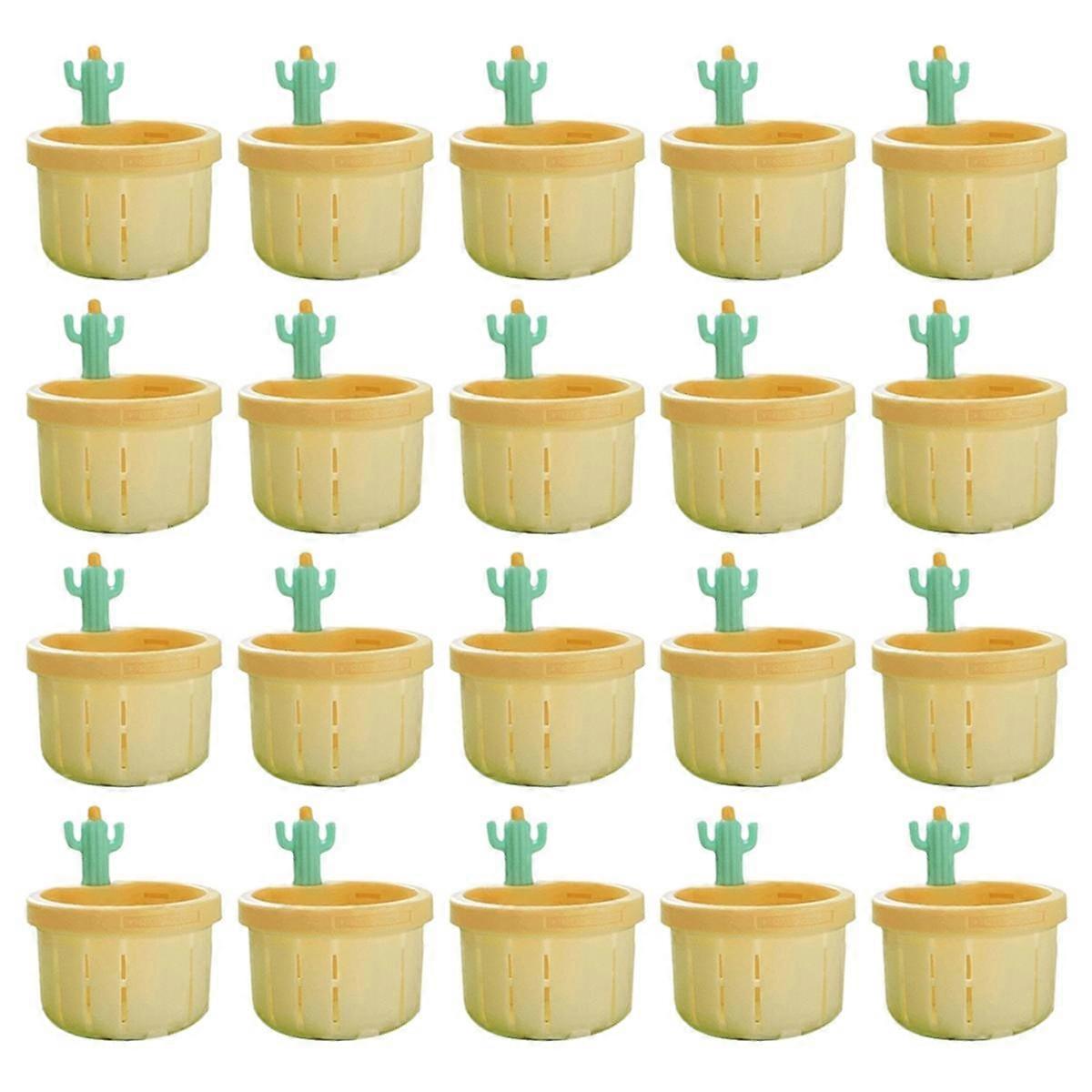 Cactus Sink Drain Filter, Push to Dump, Sink Drain Basket Filter, Kitchen Garbage Collection Filter Yellow