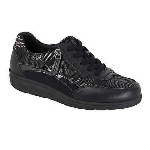 Boulevard Womens/Ladies Leather Extra Wide Trainers