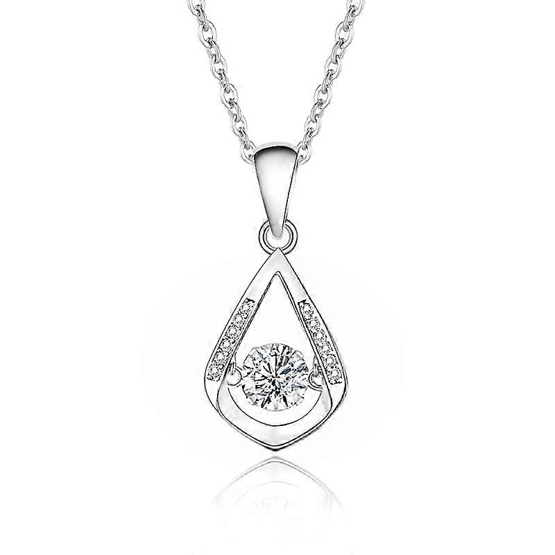 Necklace-Elegant Teardrop-Moissanite Glow-Chic Gift
