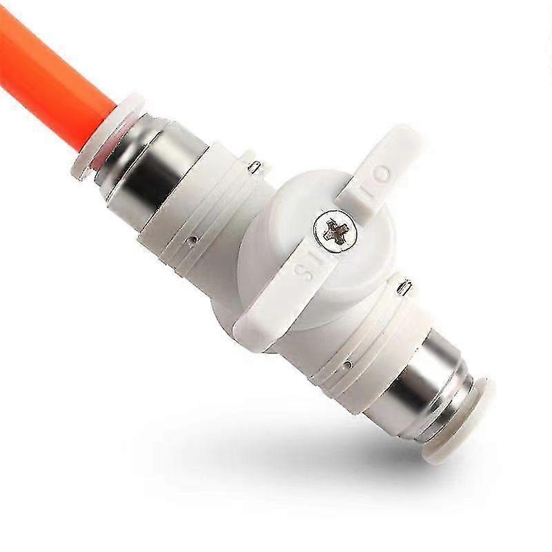 موصل هوائي ، موصل هوائي مستقيم قطر أنبوب قابل للتوصيل 6 مم ، يمكن للصمام اليدوي الهوائي التحكم في فتح السوائل و CloseFonepro