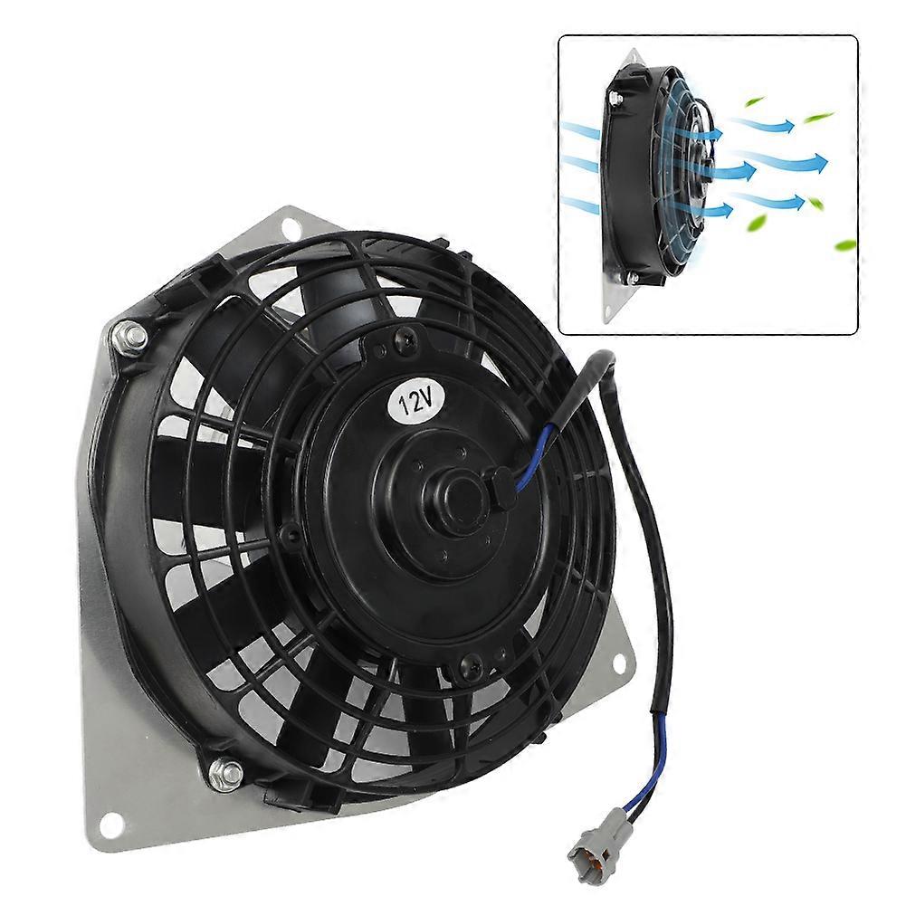 For Yamaha Raptor 700 700r Atv 2006-2012 Radiator Cooling Fan Motor With Aluminum Mounting Brackets Waterproof 1s3-12405-00-00