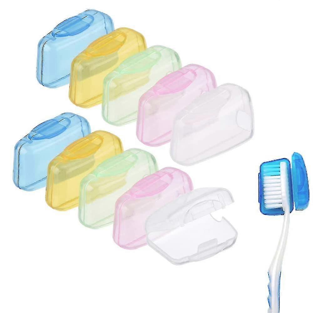 10 Pieces Portable Toothbrush Head Holder Covers Toothbrush Protective Case Toothbrush Head Protector Cap