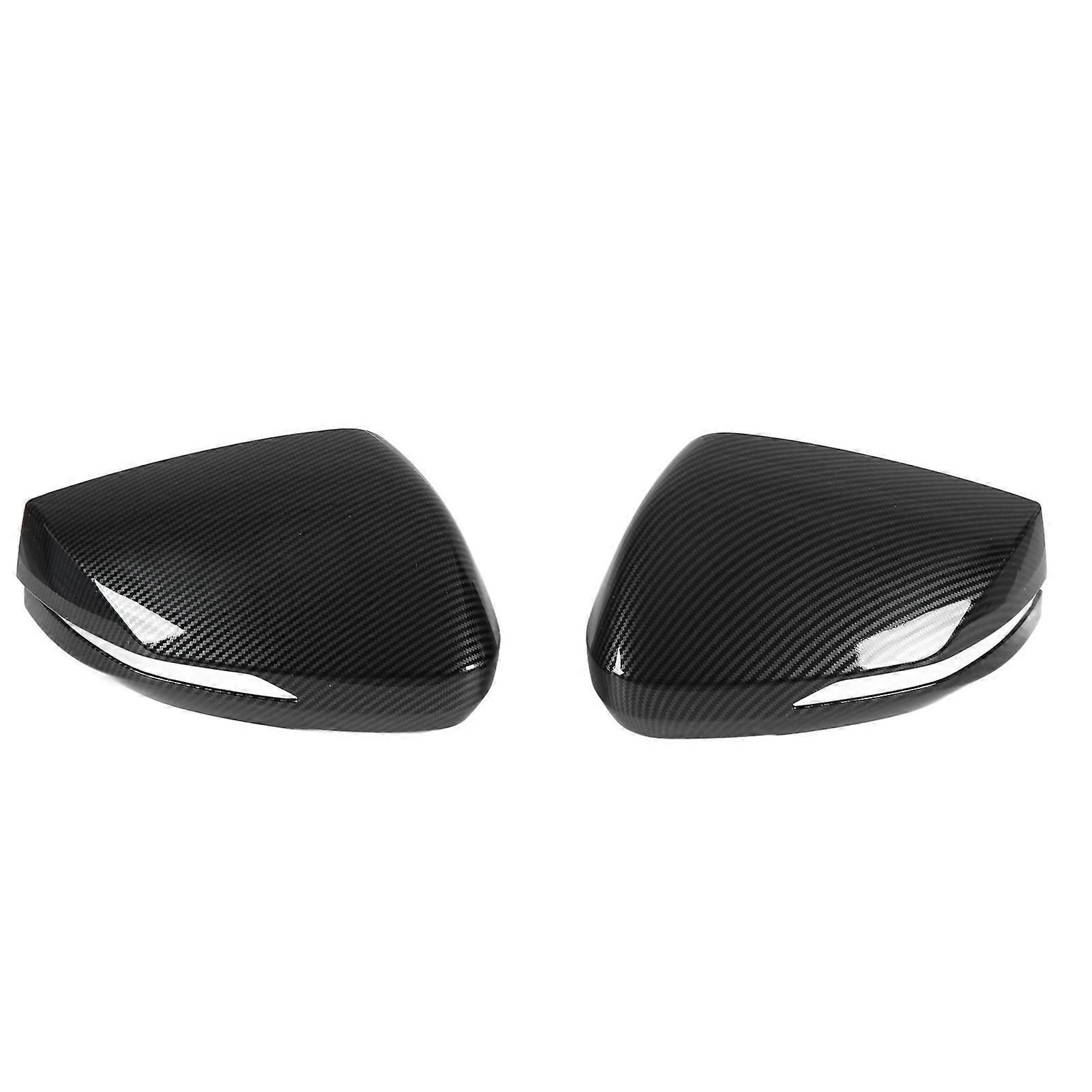 Carbon Fiber Style Side Mirror Covers For Ford F-150 2015-2020 – Pair – ABS, Self-Adhesive