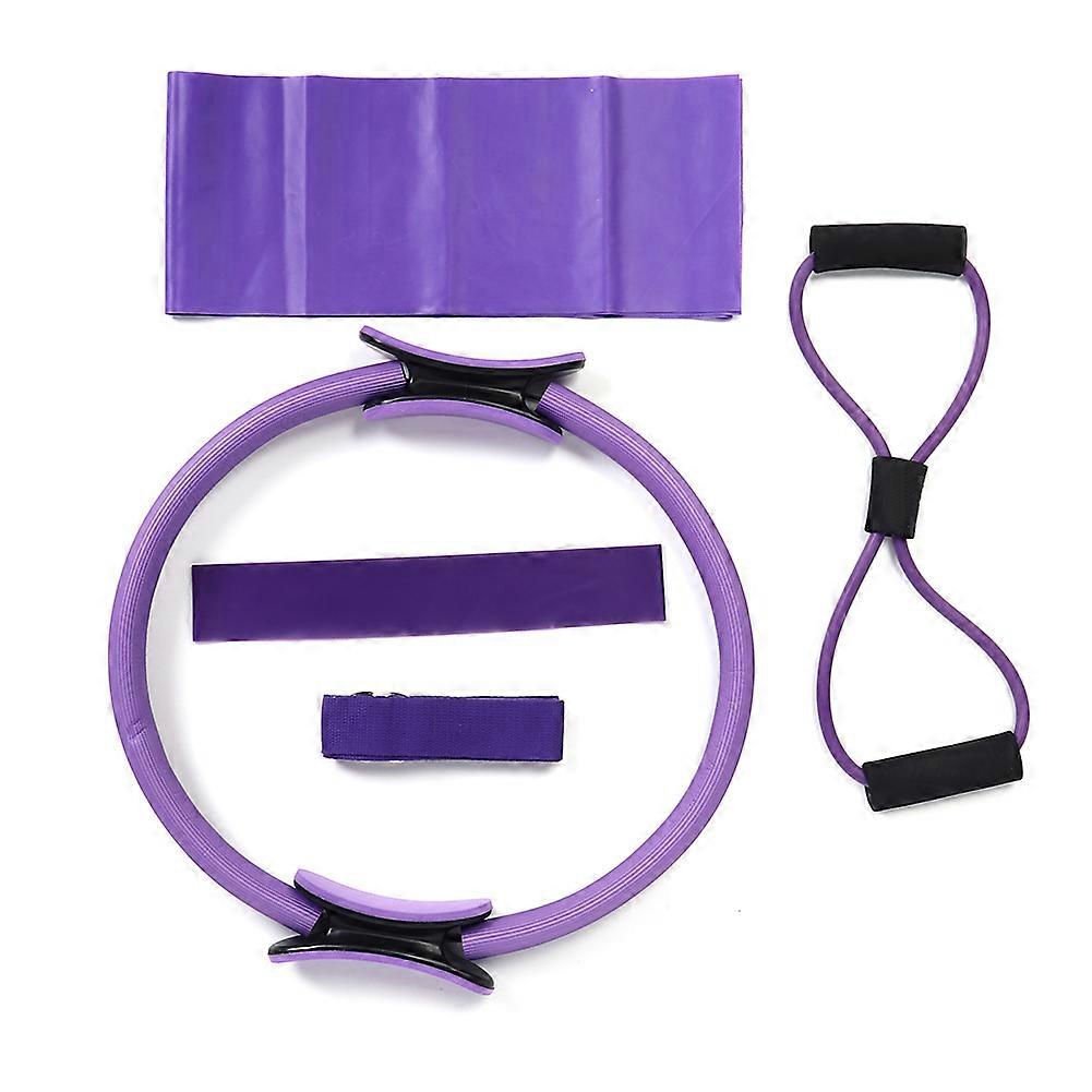 5pcs / Set Pilates Ring Latex Towel Chest Expander Rope Stretch Belt Resistance Loop