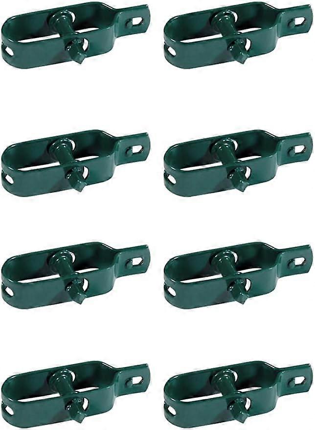 Kit of 8 green plasticized wire tensioners for fence, net, laundry rack, garden metal for posts |Set of 8 pieces (8 pieces)