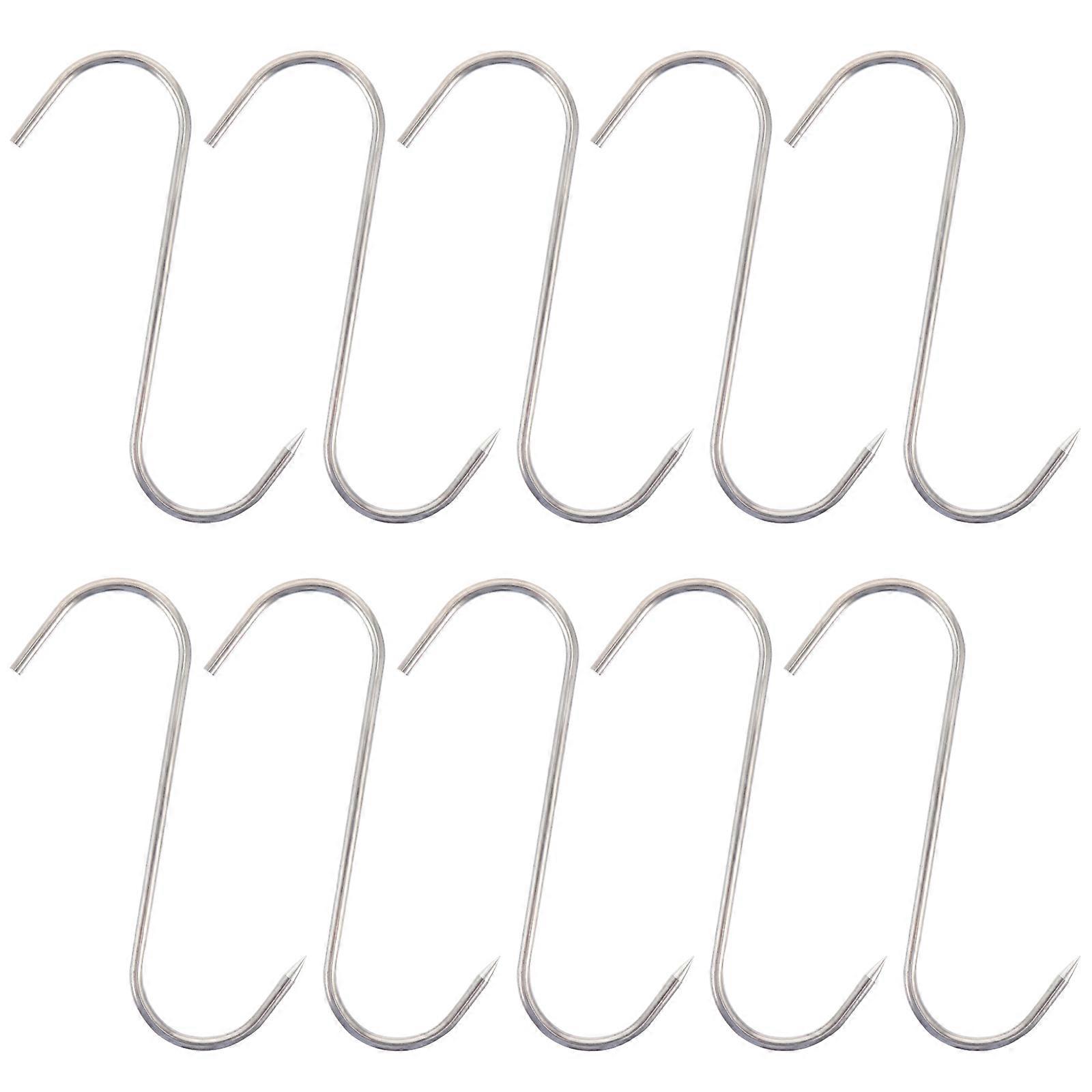 10PCS Meat Processing Butcher Hook Hooks for Bacon Meat Hams Processing
