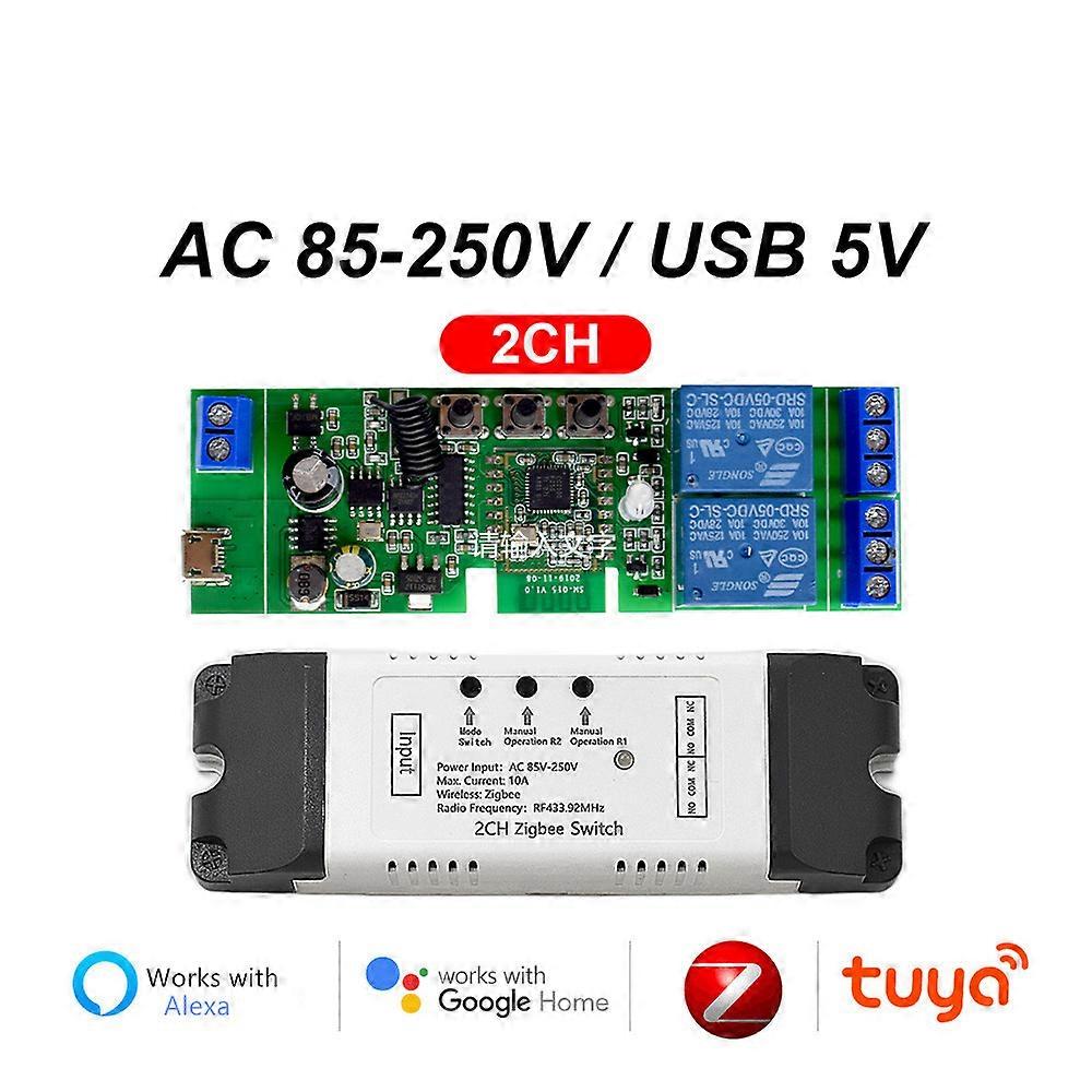 Smart Relay Switch Module 1/2/4 Channel AC/DC 7-32V 220V USB 5V RF/APP Wireless Remote Control Smart Home Work With Alexa