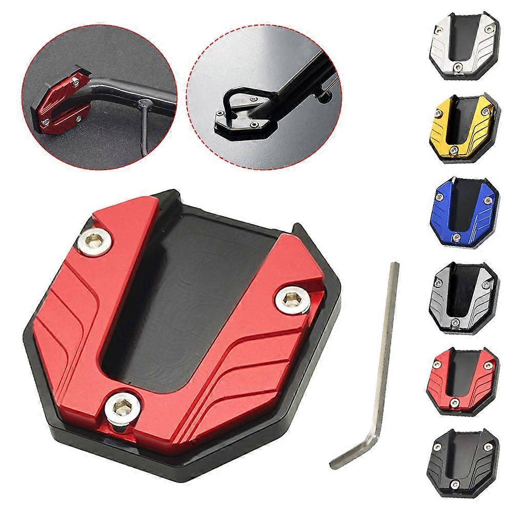 Universal Aluminum Alloy Motorcycle Bicycle Kickstand Extender Foot Side Stand Extension Pad Plate Motorbike Accessories maxpower