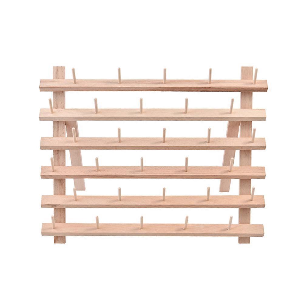 30 Spool Cone Thread Stand Rack Foldable Wood Organizer Broderie Machine à coudre Support de rangement